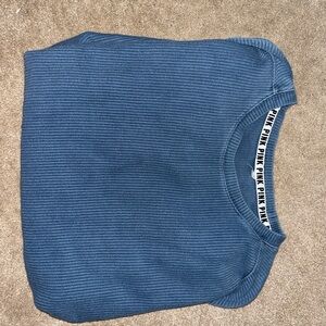 PINK Victoria's Secret Women's Blue Crewneck Sweater